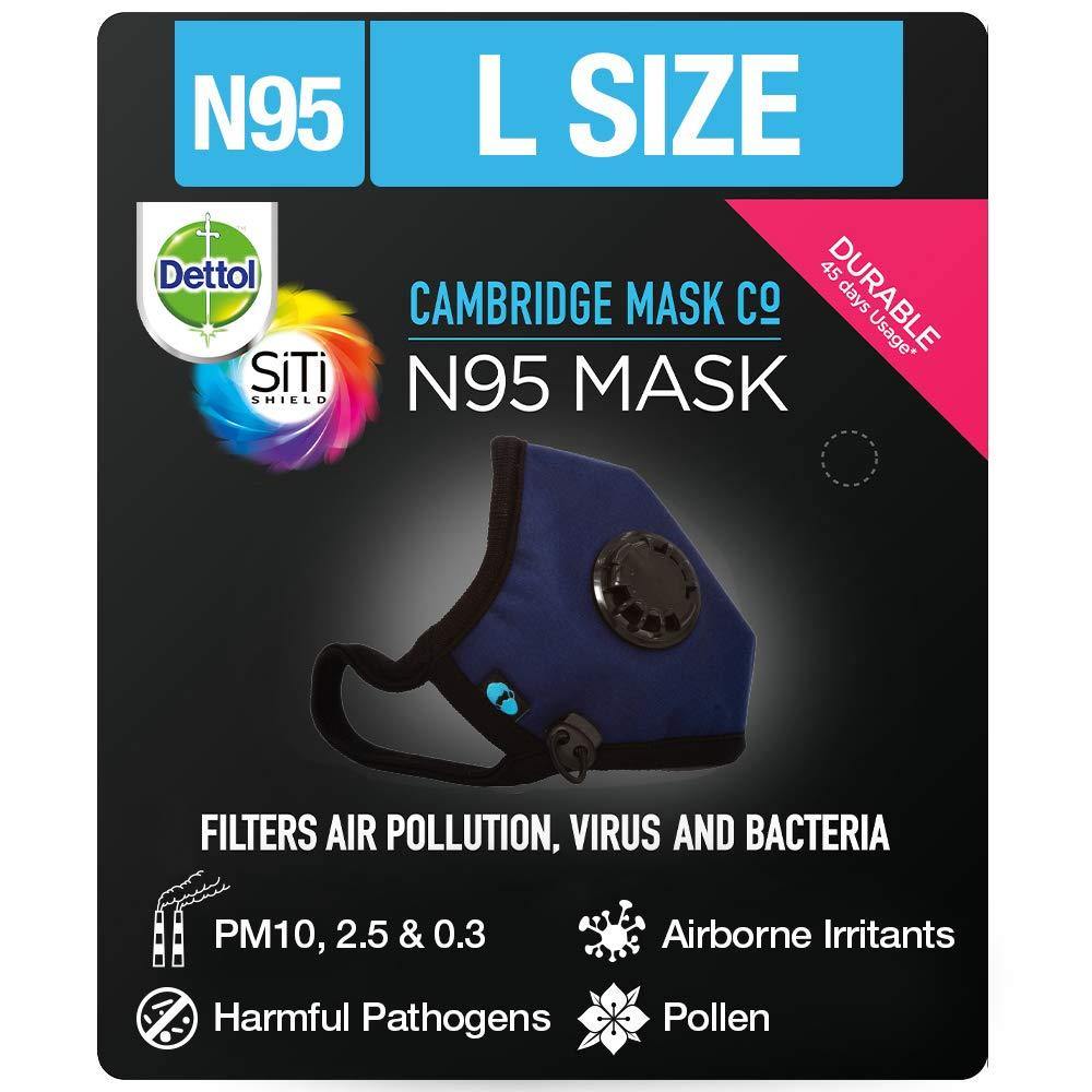 Dettol N95 Cambridge Mask (Navy Blue) Atlanta Healthcare India