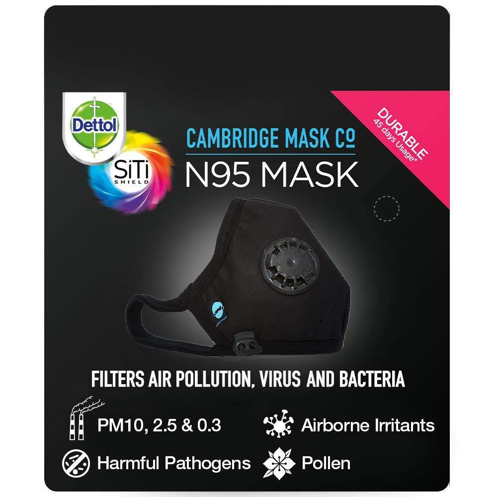 Dettol N95 Cambridge Mask (Black) Atlanta Healthcare India