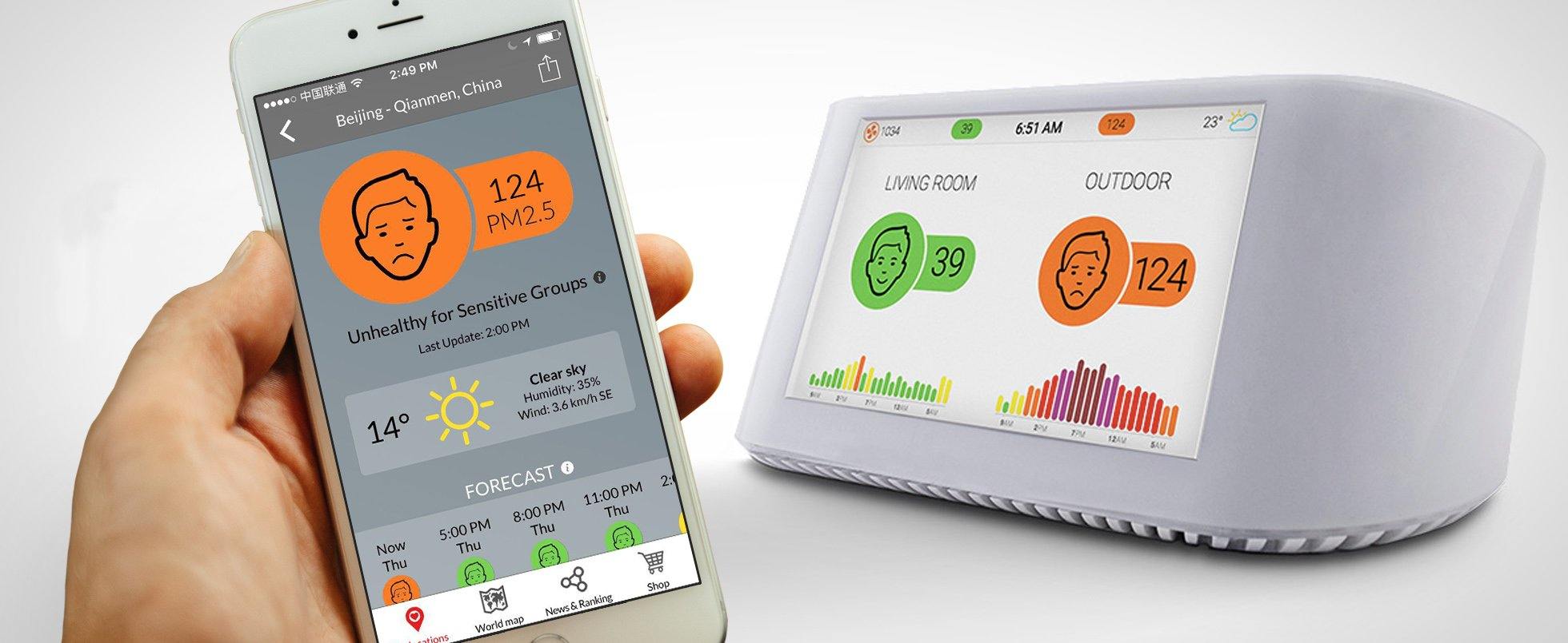 IQAir AirVisual Pro Air Quality Monitor Atlanta Healthcare India