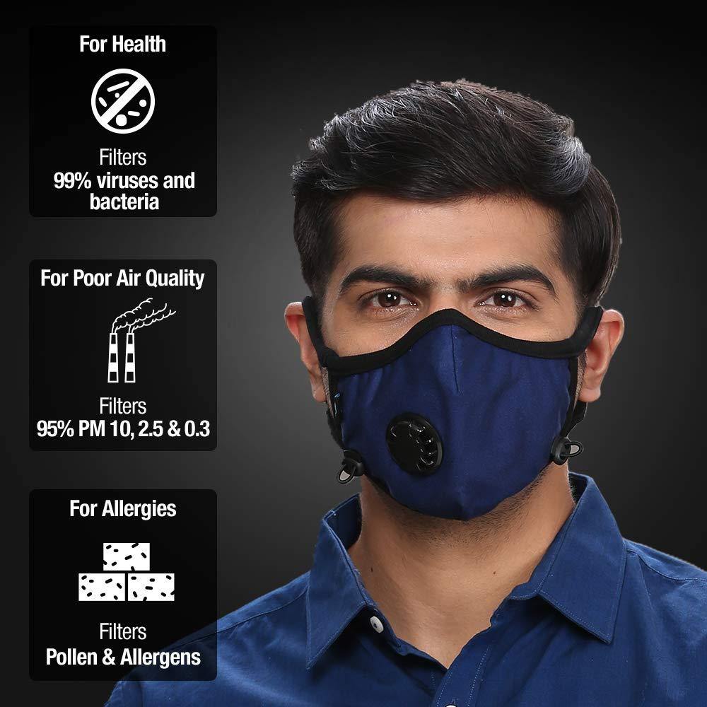 Dettol N95 Cambridge Mask (Navy Blue) Atlanta Healthcare India