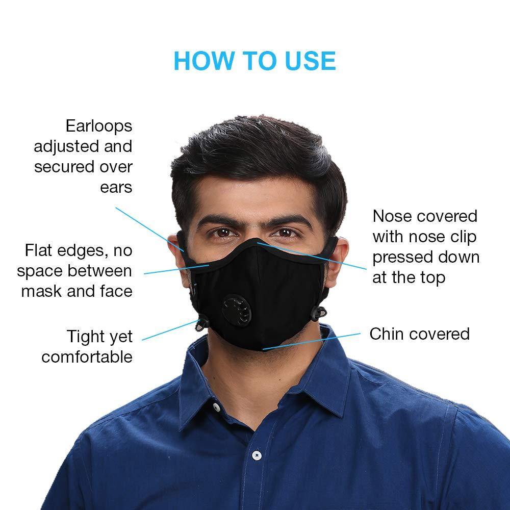Dettol N95 Cambridge Mask (Black) Atlanta Healthcare India