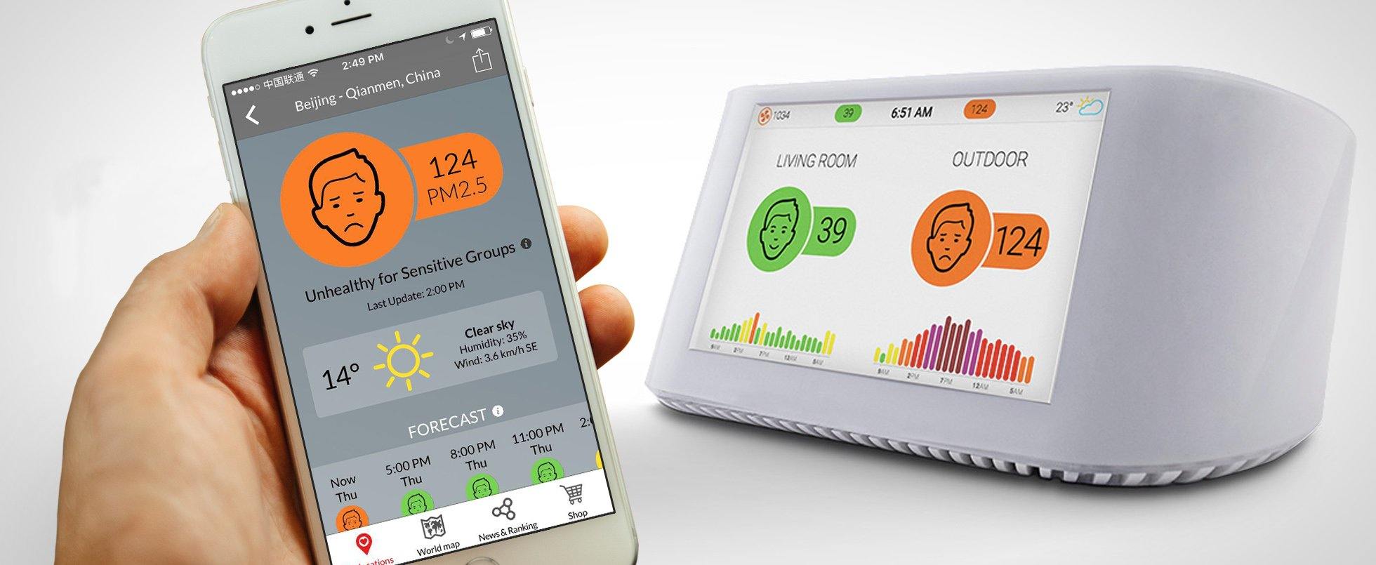 IQAir AirVisual Pro Air Quality Monitor Atlanta Healthcare India